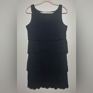 Philosophy Black Sheath Scalloped‎ Dress | Medium